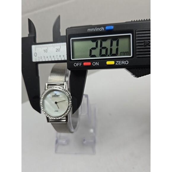 Grenen Denmark M34SSSW Womens Quartz Mesh Steel Watch Crystal Bezel New Battery - Picture 5 of 10